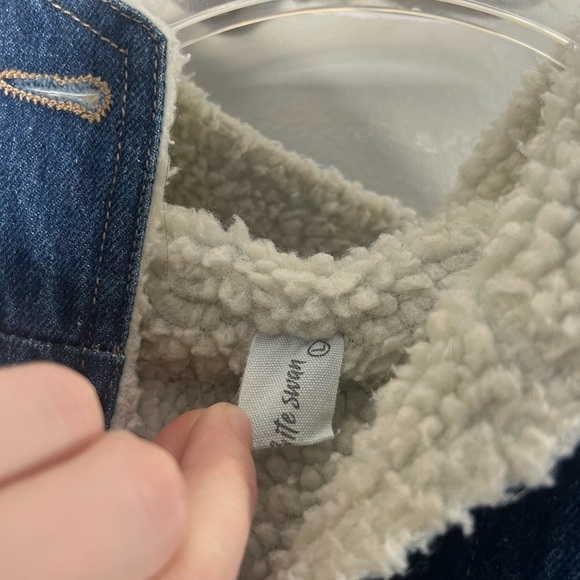 🐈⬛Cat Denim Sherpa Lined Embroidered Coat - Picture 12 of 16